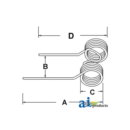 A & I Products Tedder Tooth (RH) 17" x5" x2.5" A-PZ340
